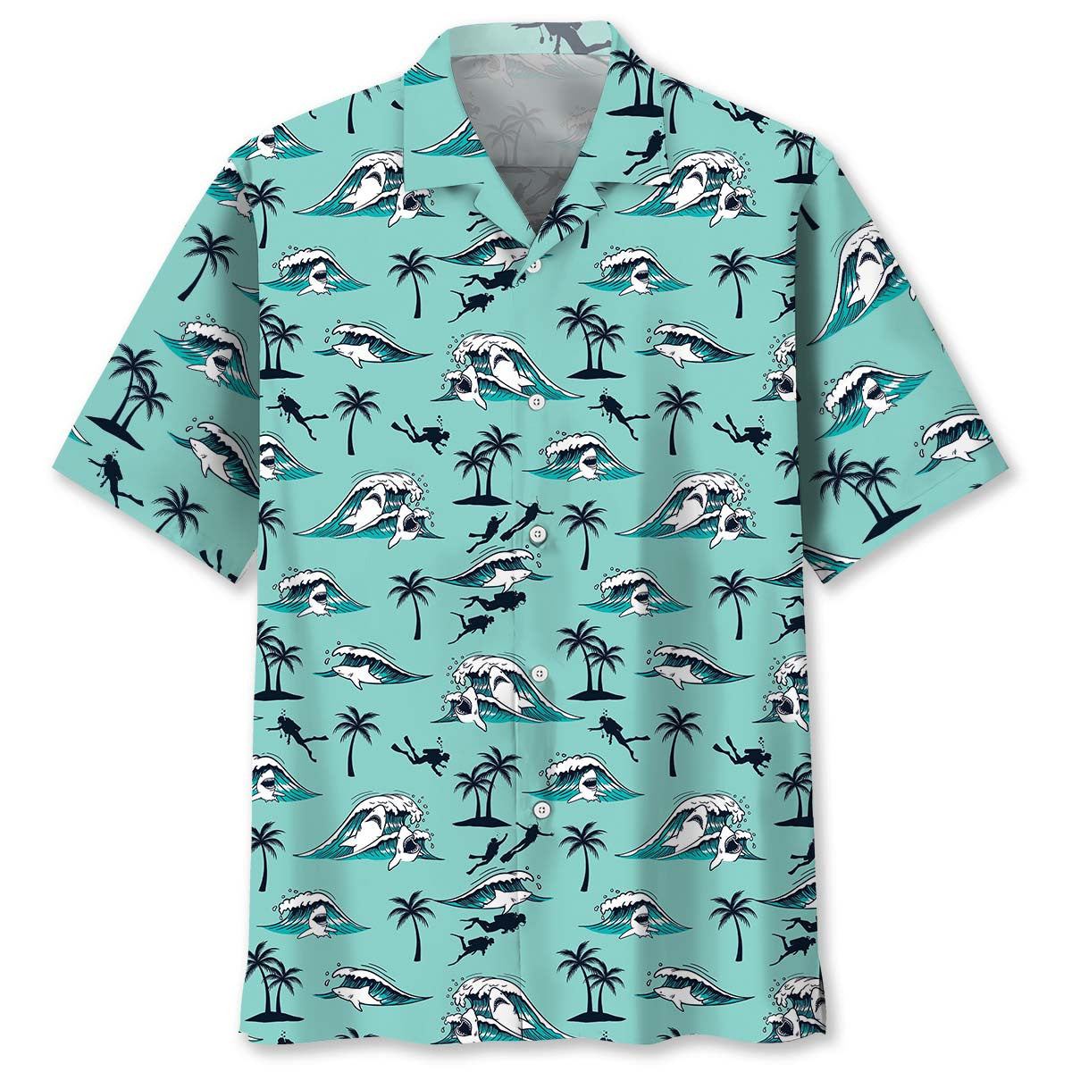 Scuba Diving Island Hawaiian Shirt