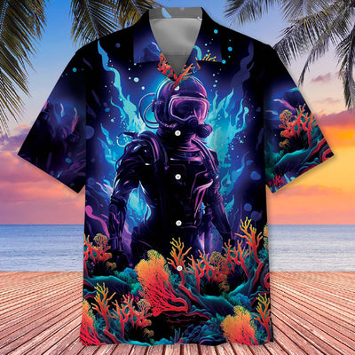 Scuba Diving Art Hawaiian Shirt