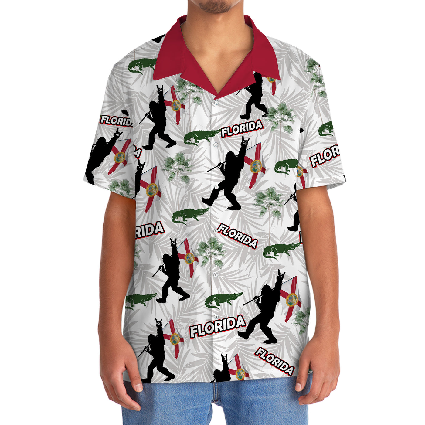 Florida Proud Bigfoot Hawaiian Shirt