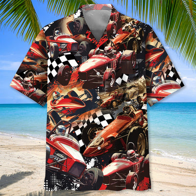 Dirt Track Racing Sprint Car Hawaiian Shirt