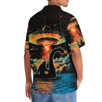 Bigfoot Nessie UFO Hawaiian Shirt