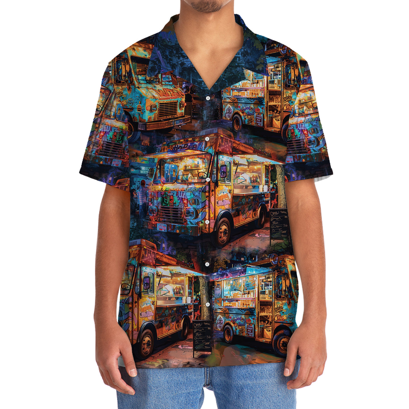 Vintage Street Food Truck Hawaiian Shirt
