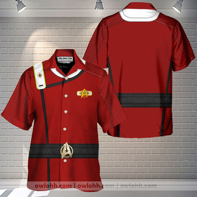 Star Trek Star Trek Admiral Pike Costume Fleece Cool - Hawaiian Shirt