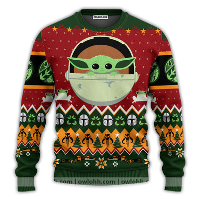 Christmas Star Wars Baby Yoda The Mandalorian - Sweater - Ugly Christmas Sweaters