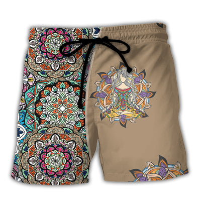 Yoga Quilt Style - Beach Short - Owls Matrix LTD