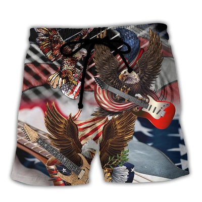 Guitar Independence Day Eagle - Beach Short - Owls Matrix LTD