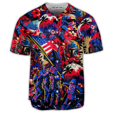 Independence Day Special Star Wars Synthwave Tropical Style - Baseball Jersey