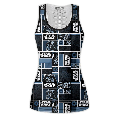 Starwars Darth Vader Geometric Pattern Black - Tank Top Hollow