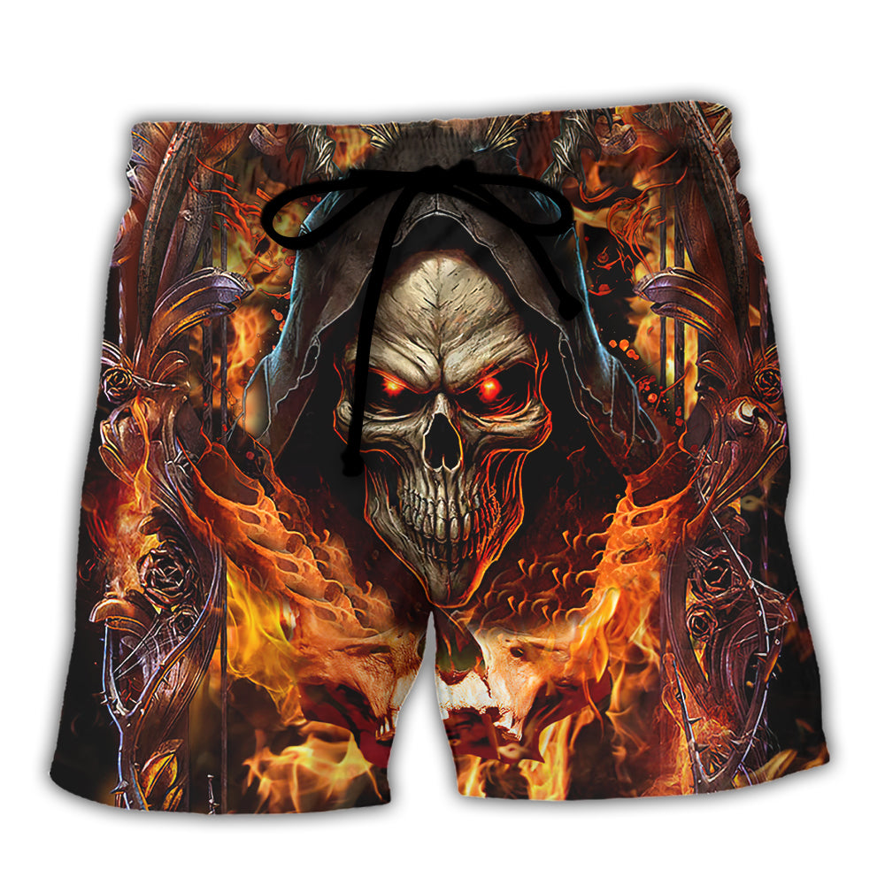 Skull When I Was Born The Devil Said Oh...Sh!t! Competition - Beach Short