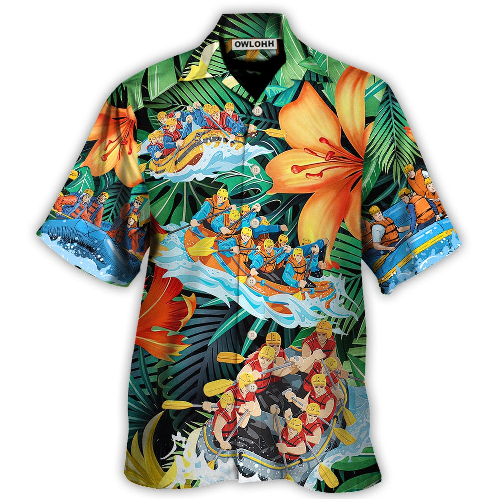 Water Rafting Lover Tropical Style - Hawaiian Shirt - Owls Matrix LTD