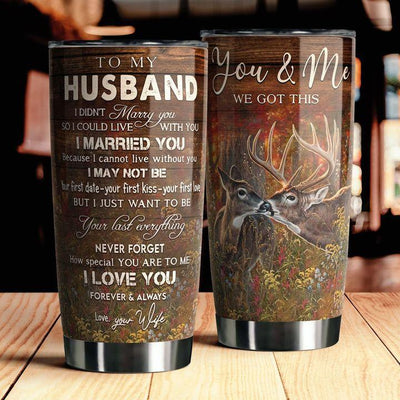 Hunting Love Deer To My Husband - Tumbler - Owls Matrix LTD