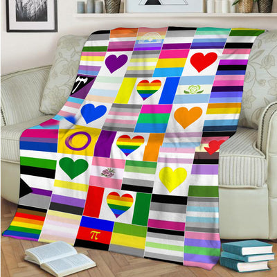 LGBT Support Love Is Love - Flannel Blanket - Owls Matrix LTD