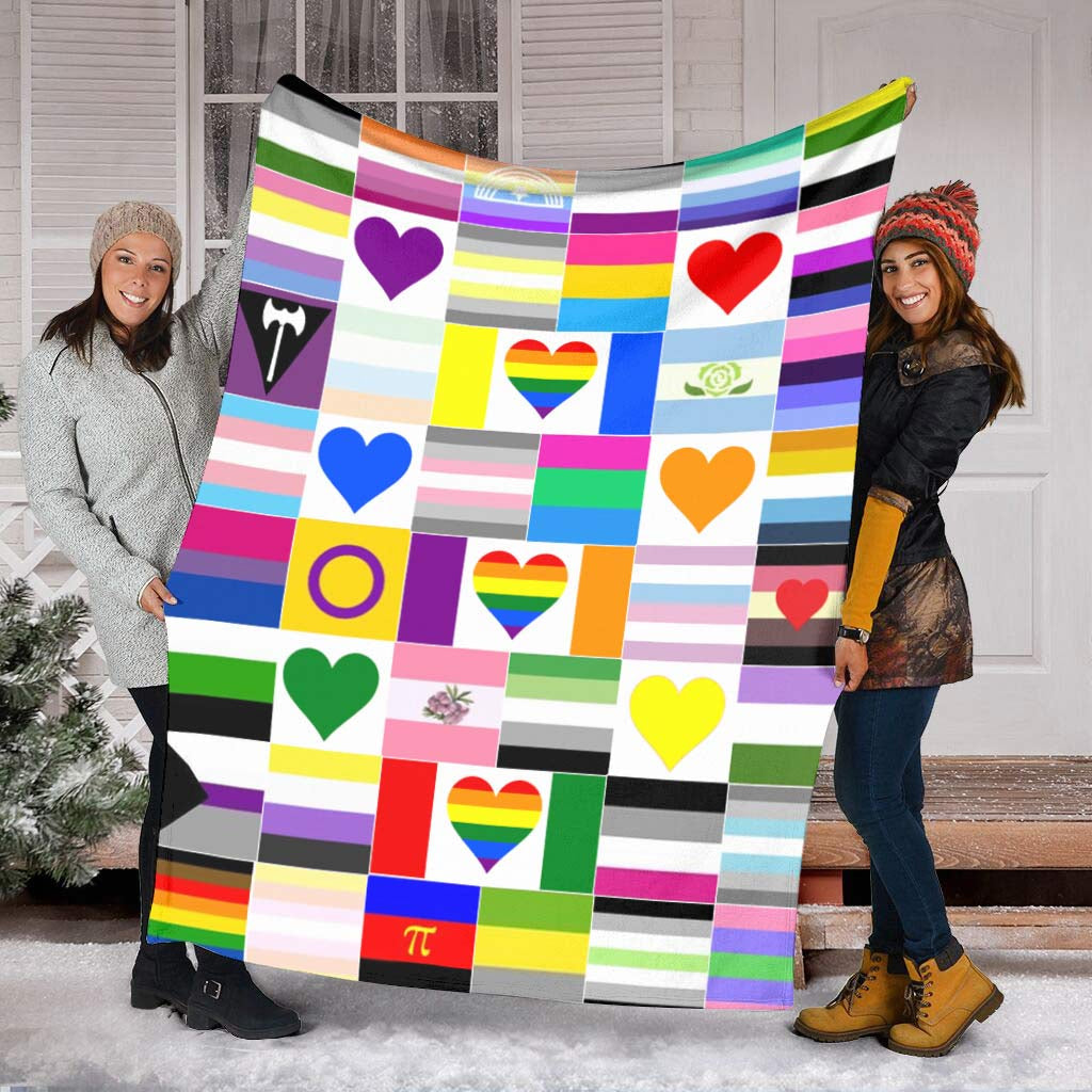 LGBT Support Love Is Love - Flannel Blanket - Owls Matrix LTD