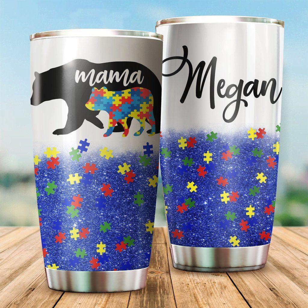 Autism Bear Mama Personalized - Tumbler - Owls Matrix LTD