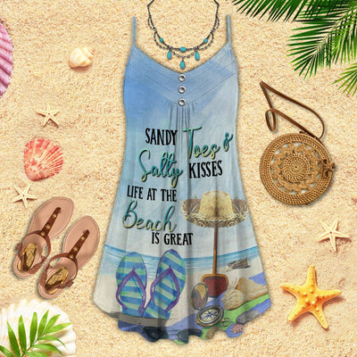 Beach Sandy Toes At The Beach is Great - Summer Dress - Owls Matrix LTD