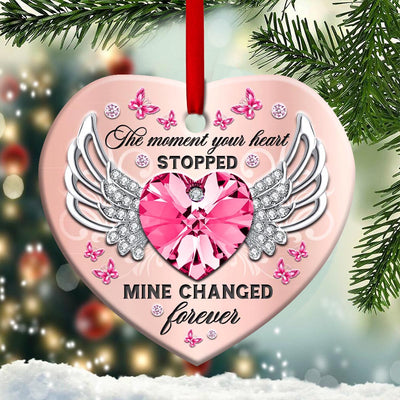 Butterfly My Heart Changed Forever - Heart Ornament - Owls Matrix LTD