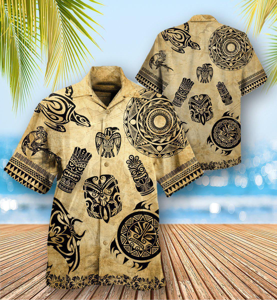 Hawaii Hawaiian Culture Vintage Style - Hawaiian Shirt - Owls Matrix LTD