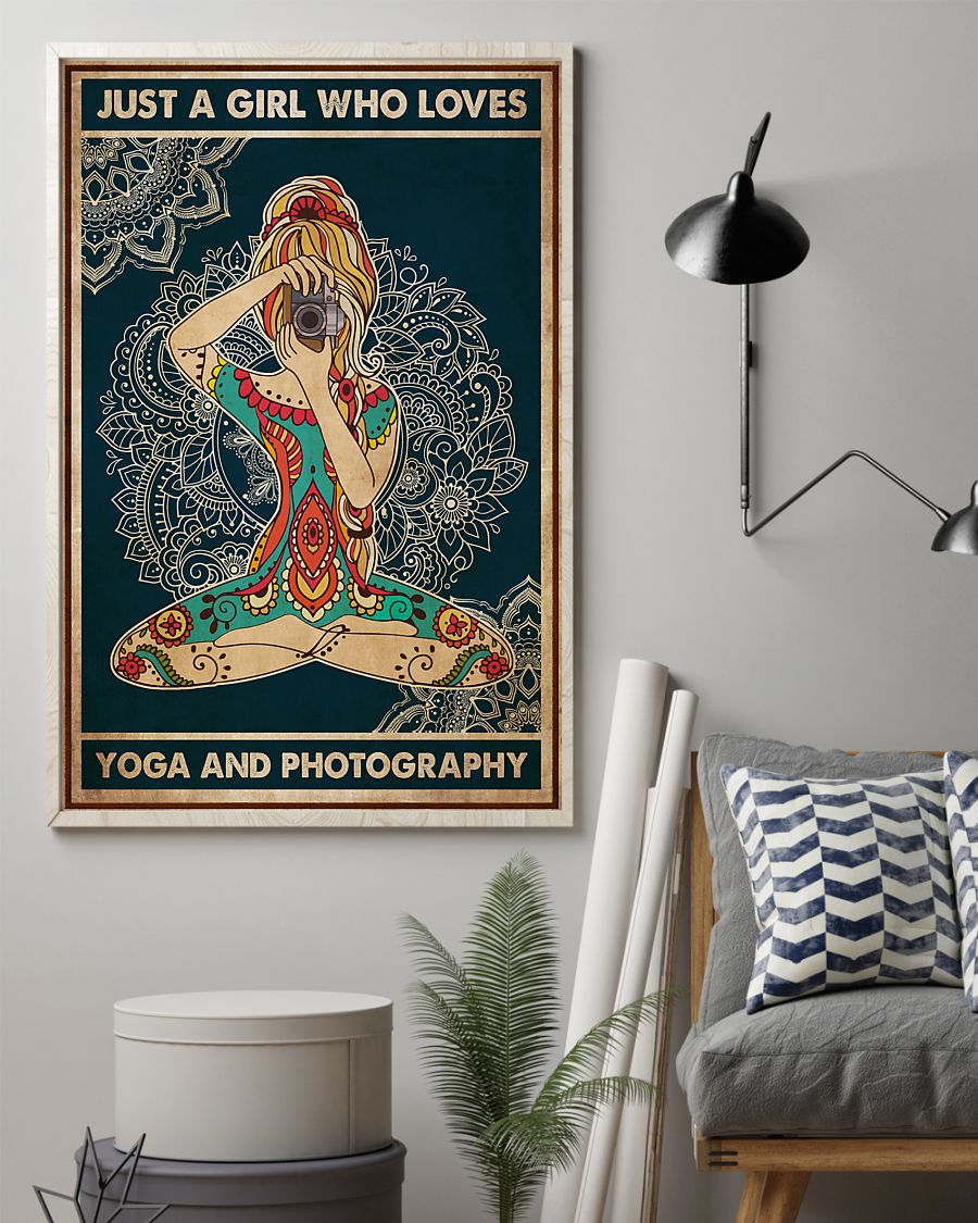 Yoga Life Peace Just A Girl Who Loves Yoga And Photography - Vertical Poster - Owls Matrix LTD