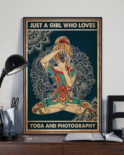 Yoga Life Peace Just A Girl Who Loves Yoga And Photography - Vertical Poster - Owls Matrix LTD