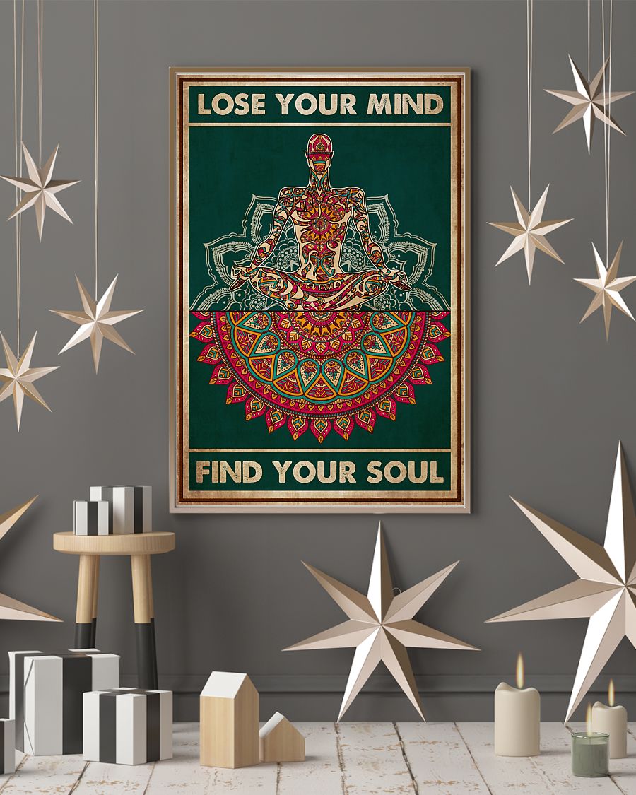 Yoga Lose Your Mind Find Your Soul - Vertical Poster - Owls Matrix LTD