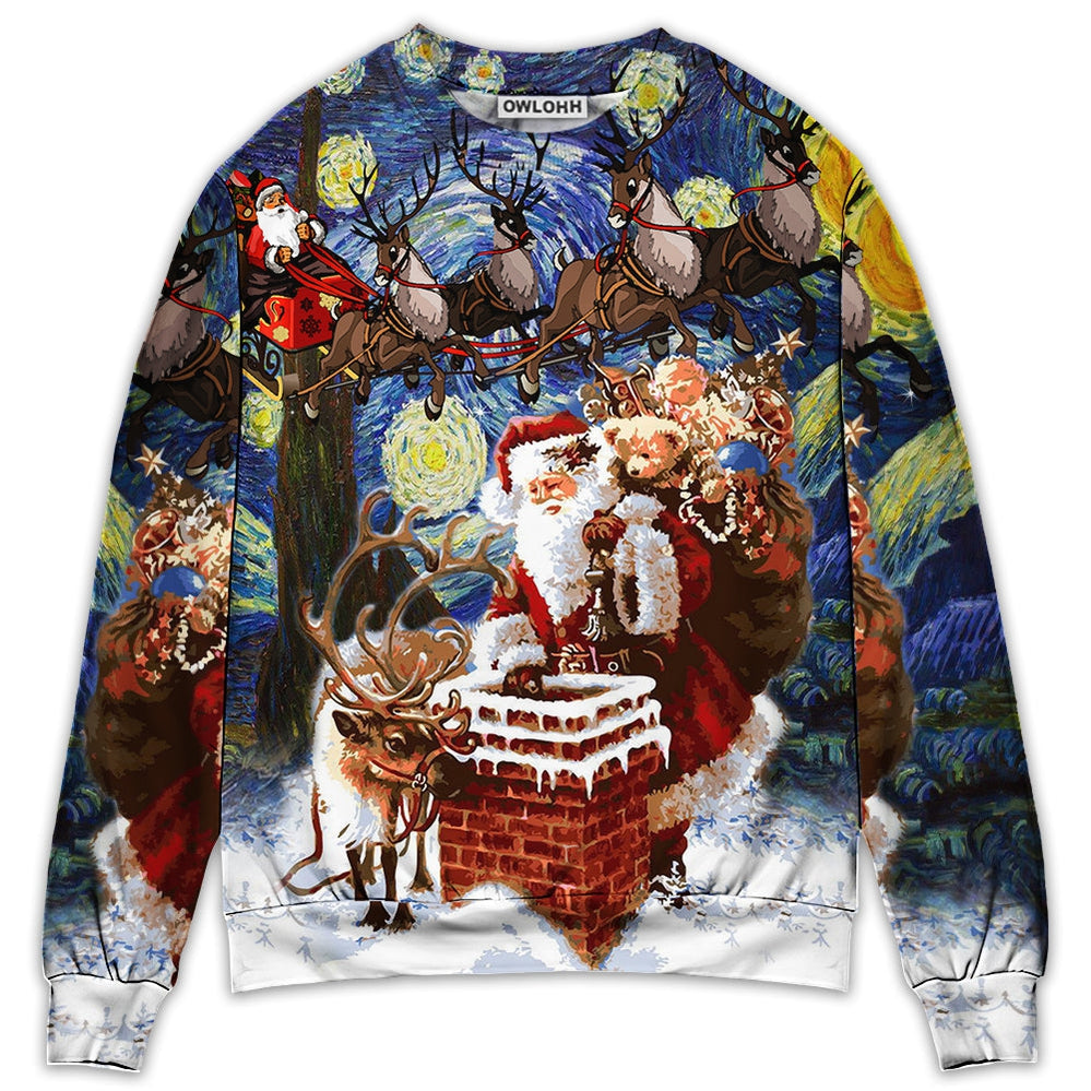 Sweater / S Christmas Santa Coming For You - Sweater - Ugly Christmas Sweaters - Owls Matrix LTD