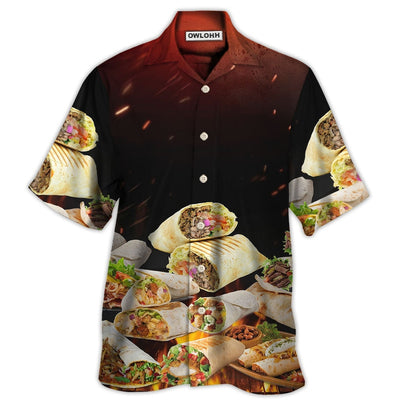 Hawaiian Shirt / Adults / S Food Burritos Fast Food Delicious - Hawaiian Shirt - Owls Matrix LTD