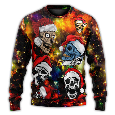 Christmas Sweater / S Skull Love Christmas Funny - Sweater - Ugly Christmas Sweaters - Owls Matrix LTD