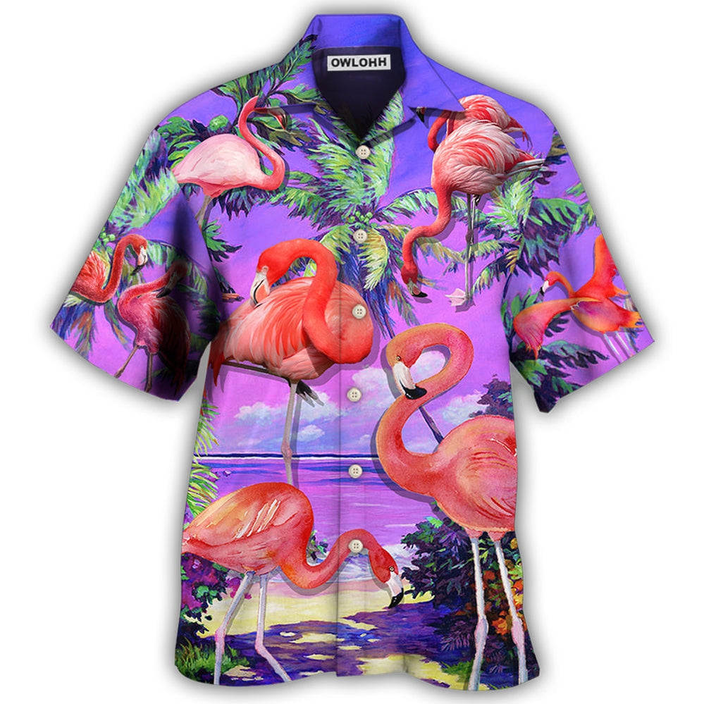 Hawaiian Shirt / Adults / S Flamingo Sweet Paradise Style - Hawaiian Shirt - Owls Matrix LTD