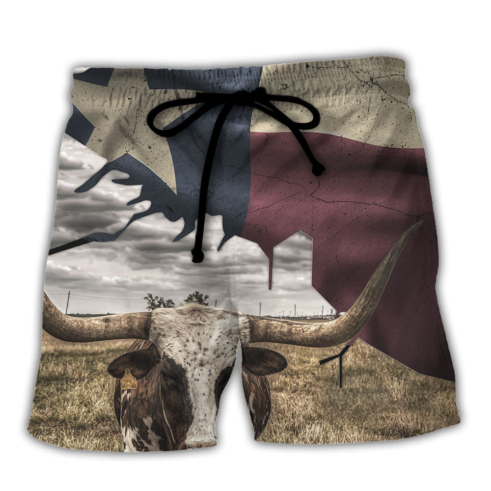 Texas Peace Life Cows Style - Beach Short - Owls Matrix LTD