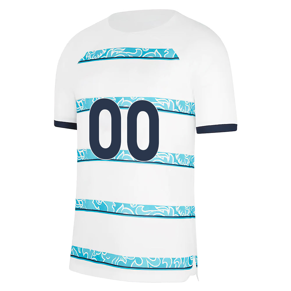 Custom Baby Blue Wave Line Pattern And White - Soccer Uniform Jersey