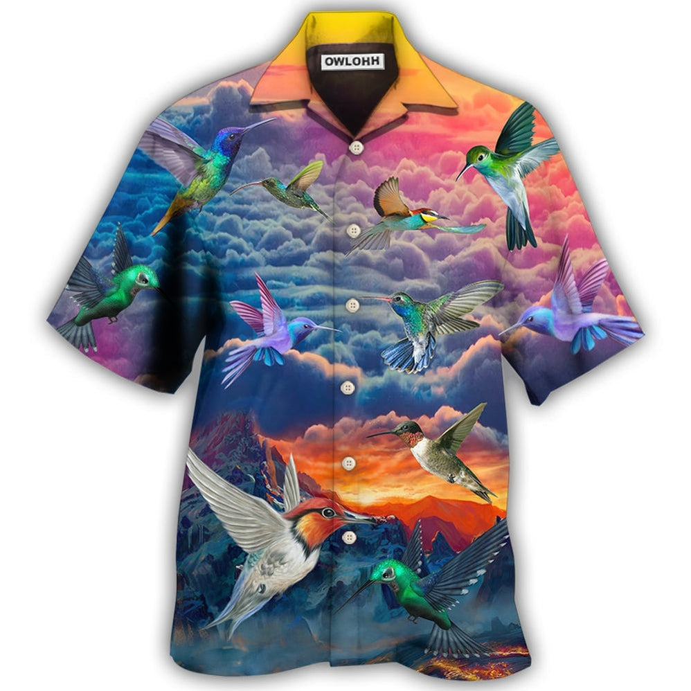 Hawaiian Shirt / Adults / S Hummingbird Amazing In The Dream Sky - Hawaiian Shirt - Owls Matrix LTD