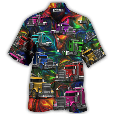 Hawaiian Shirt / Adults / S Truck Amazing Colorful Life - Hawaiian Shirt - Owls Matrix LTD