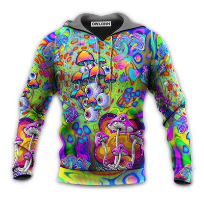 Unisex Hoodie / S Hippie Mushroom Stay Trippy Little Hippie Colorful - Hoodie - Owls Matrix LTD