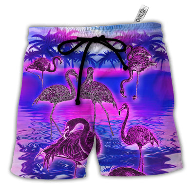 Flamingo - Be A Flamingo In A Flock Of Pigeons - Beach Short - Owls Matrix LTD