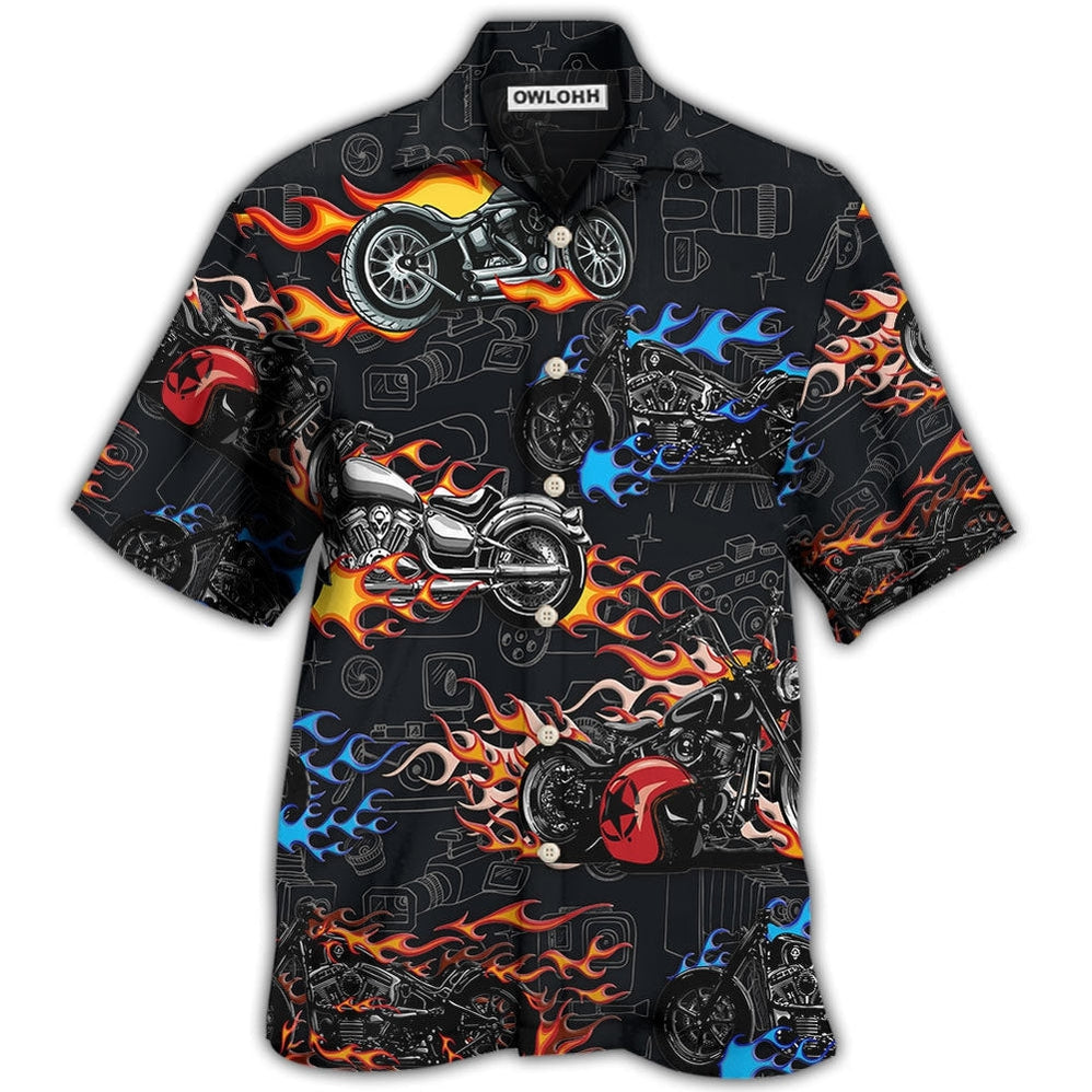 Hawaiian Shirt / Adults / S Motorcycle Photography I Like Motorcycles And Photography - Hawaiian Shirt - Owls Matrix LTD