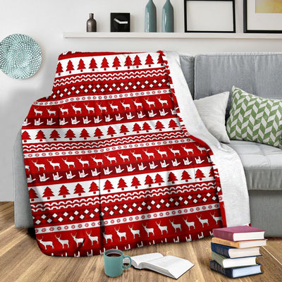 ASL Christmas White And Red - Flannel Blanket - Owls Matrix LTD
