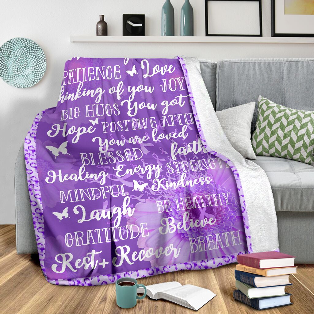 Fibromyalgia Awareness Fibromyalgia Awareness Style - Flannel Blanket - Owls Matrix LTD