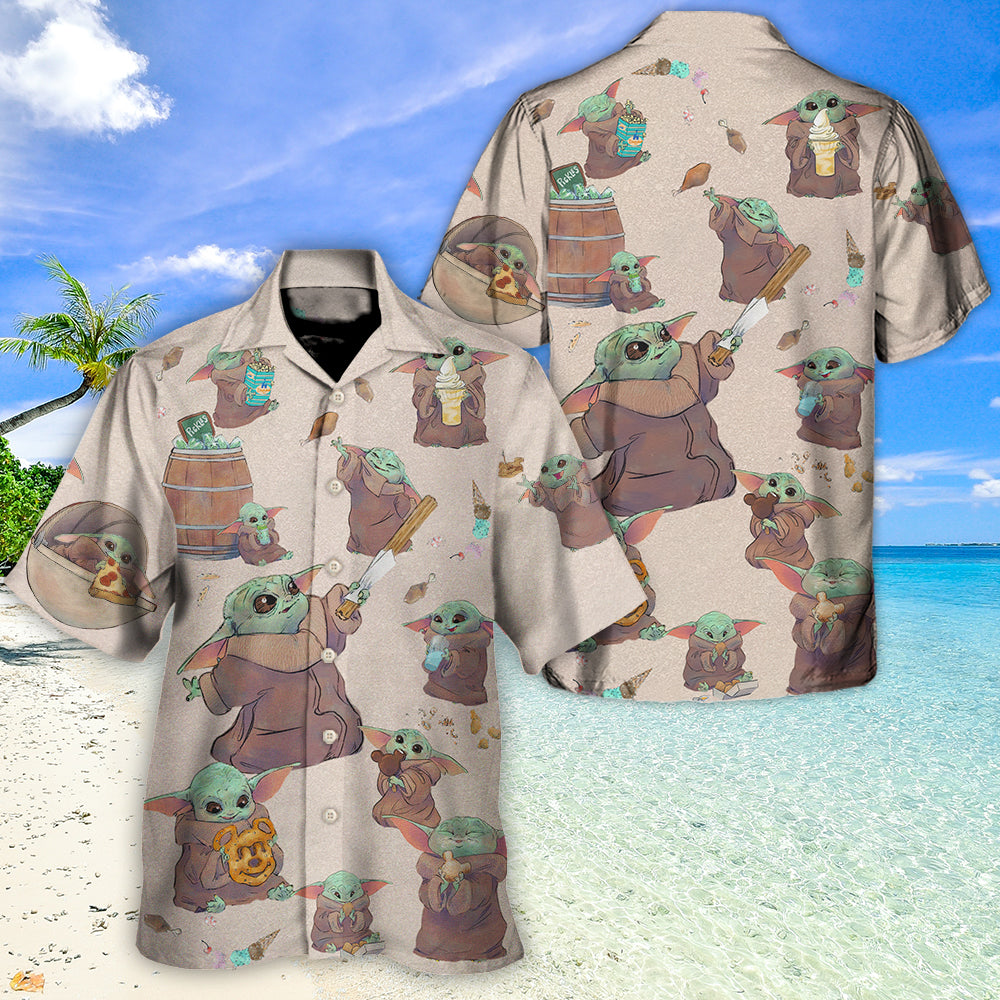 Star Wars Baby Yoda Eating Everything - Hawaiian Shirt
