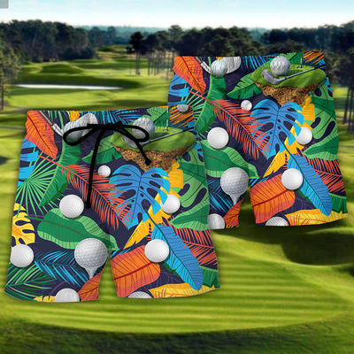 Golf Funny It Takes A Lot Of Balls To Golf The Way I Do Tropical Golf Lover - Beach  Short