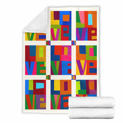 LGBT Love Is Love - Flannel Blanket - Owls Matrix LTD