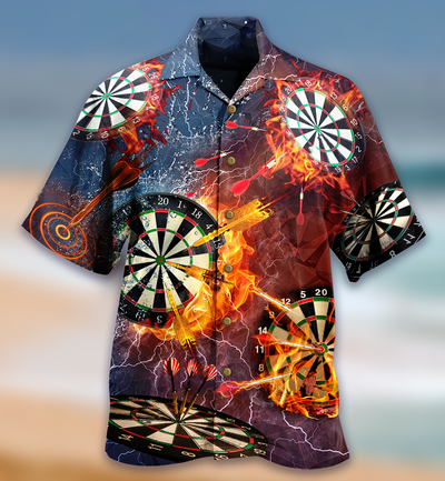 Darts Love It Fire - Hawaiian Shirt - Owls Matrix LTD