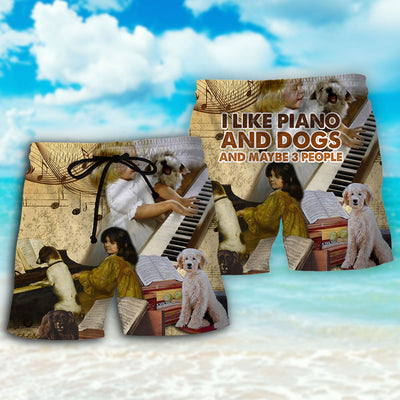 Piano I Like Piano And Dogs - Beach Short - Owls Matrix LTD
