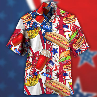 Food Independence Day Star America - Hawaiian Shirt - Owls Matrix LTD
