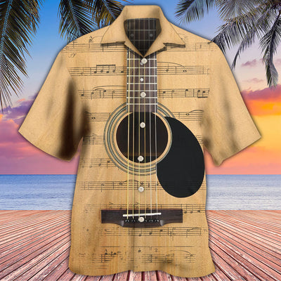 Guitar Retro Music Note - Hawaiian Shirt - Owls Matrix LTD