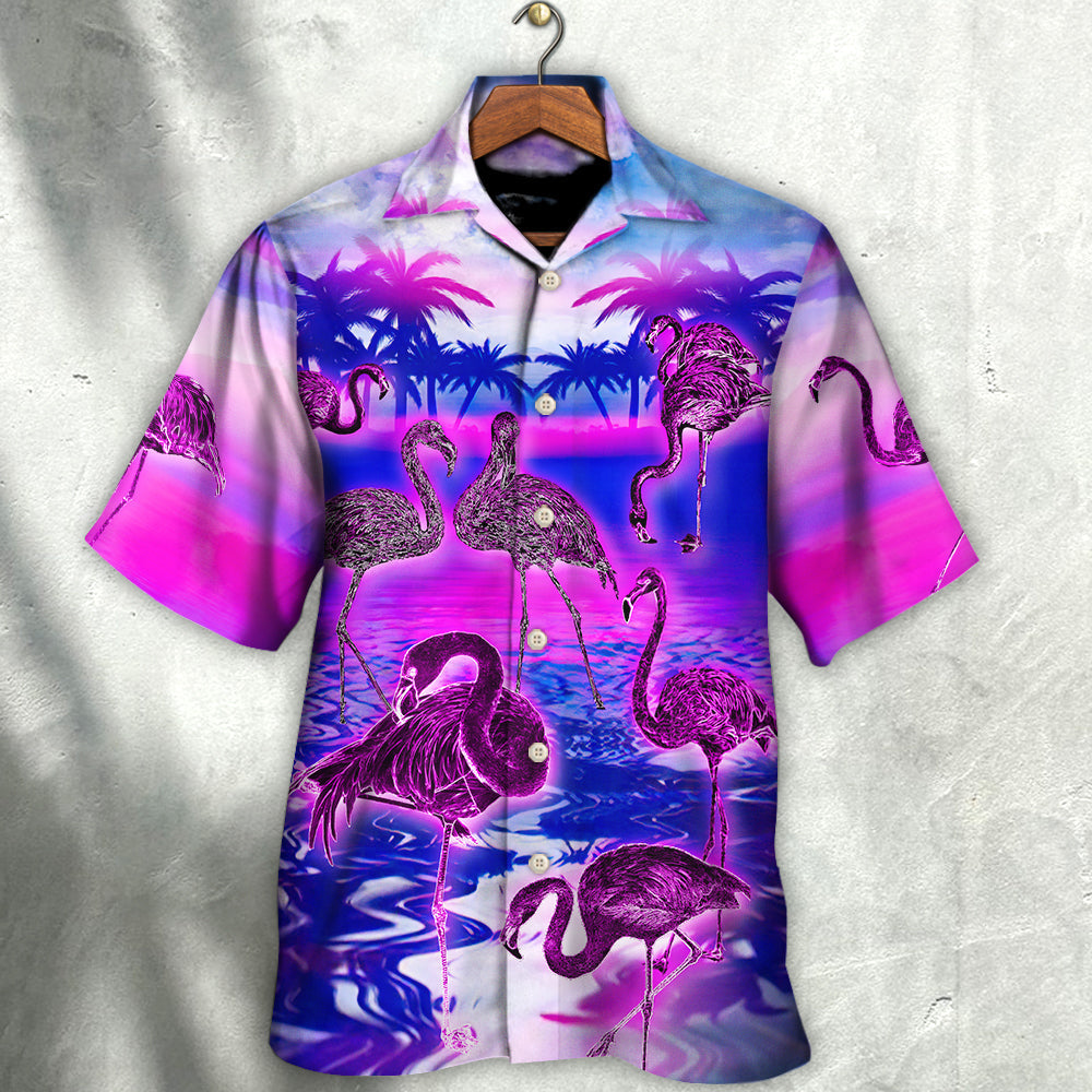 Flamingo - Be A Flamingo In A Flock Of Pigeons - Hawaiian Shirt - Owls Matrix LTD
