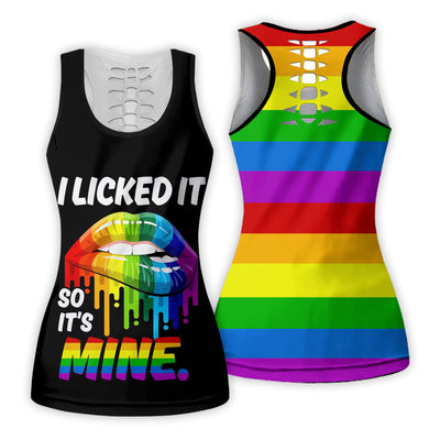 LGBT I Licked It So It's Mine LGBT Style - Tank Top Hollow - Owls Matrix LTD