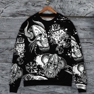 Viking Victory Life Black Style - Sweater - Ugly Christmas Sweater - Owls Matrix LTD