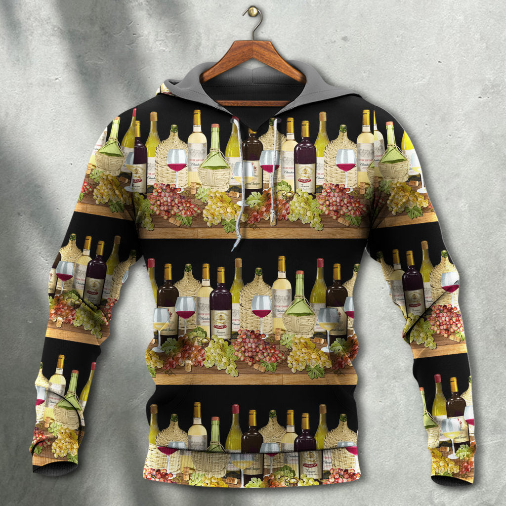 Wine Tasking Border Stripe - Hoodie - Owls Matrix LTD