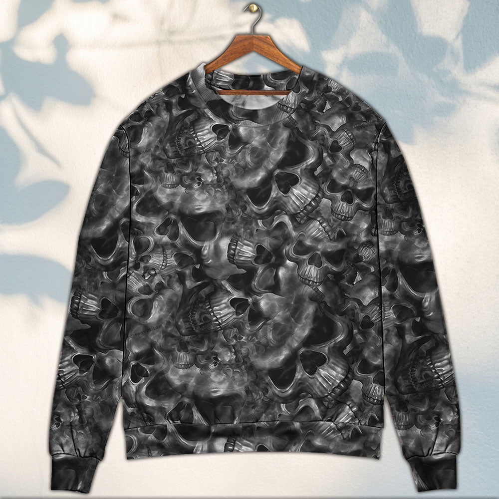 Skull Life's True Face Is The Skull - Sweater - Ugly Christmas Sweaters - Owls Matrix LTD