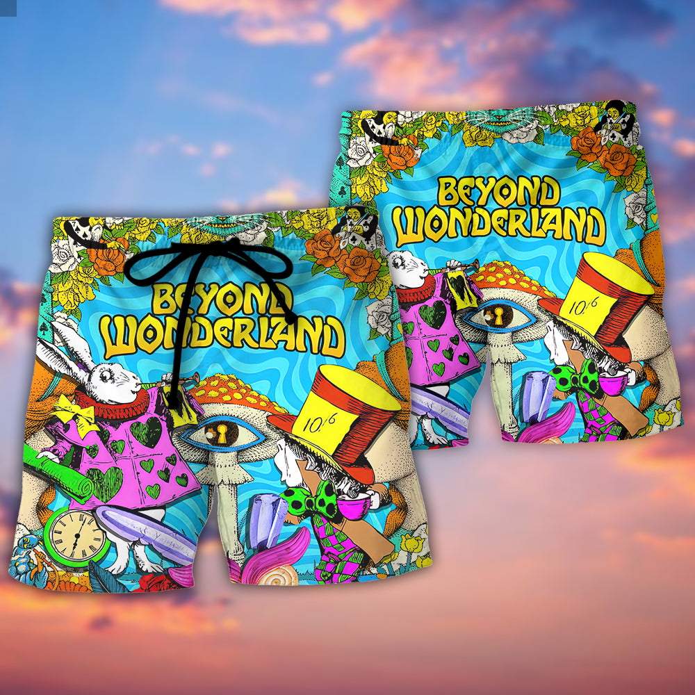 Music Event Beyond Wonderland Amazing Festival Colorful Style - Beach Short - Owls Matrix LTD